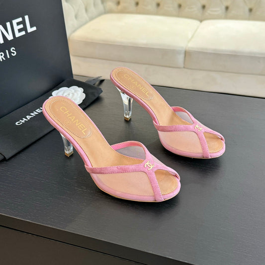 Double C High Heel Rose Pink Lambskin - 35