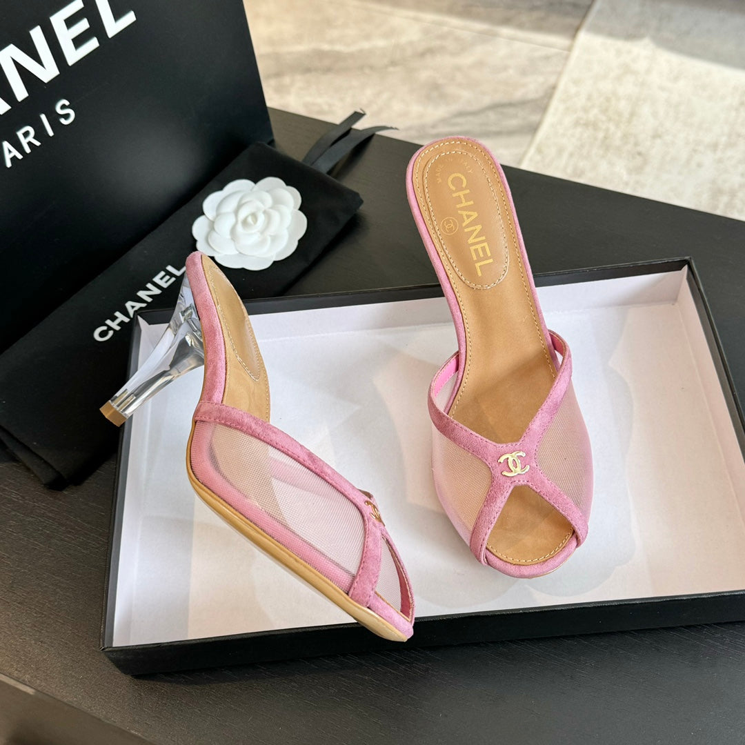 Double C High Heel Rose Pink Lambskin - 35