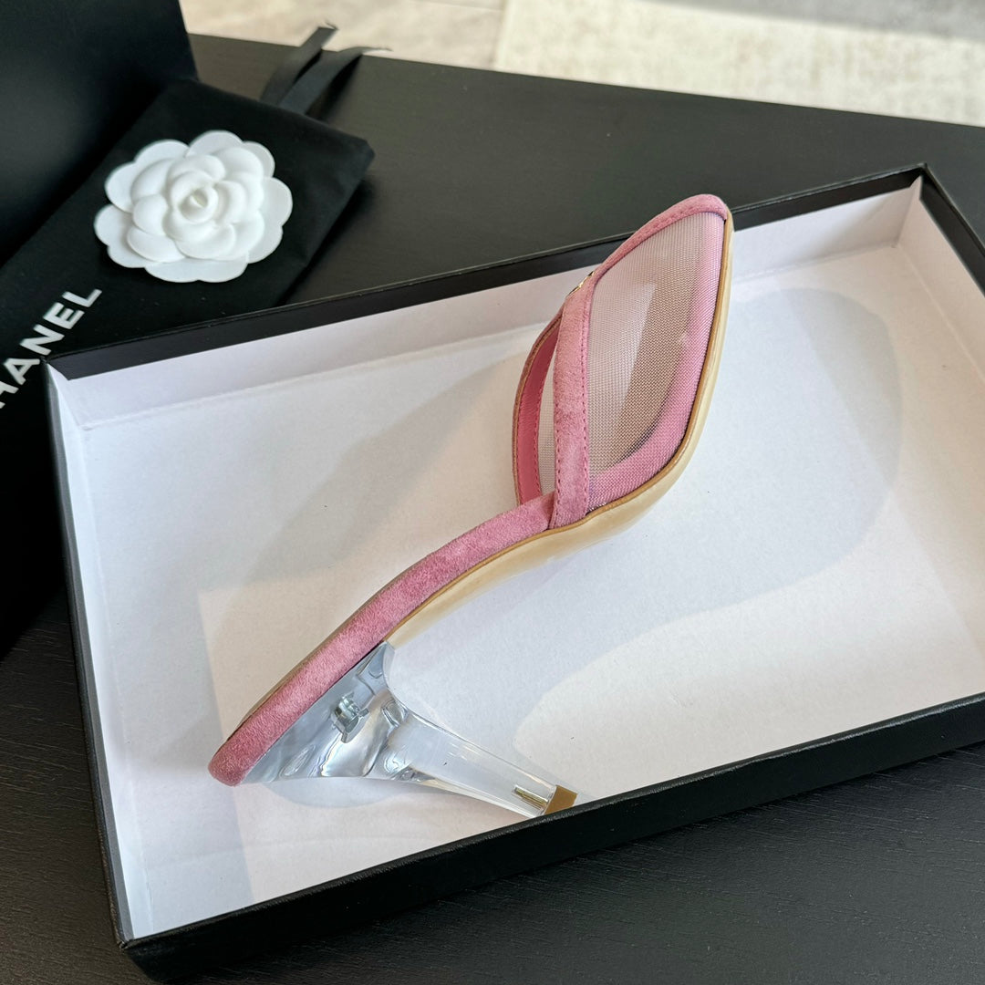 Double C High Heel Rose Pink Lambskin - 35