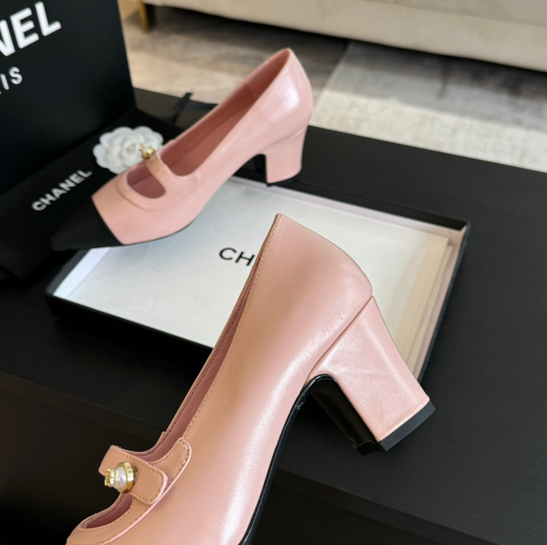 Double C WOMEN'S SHOES SPIRIT TOE Light Pink Lambskin - 35
