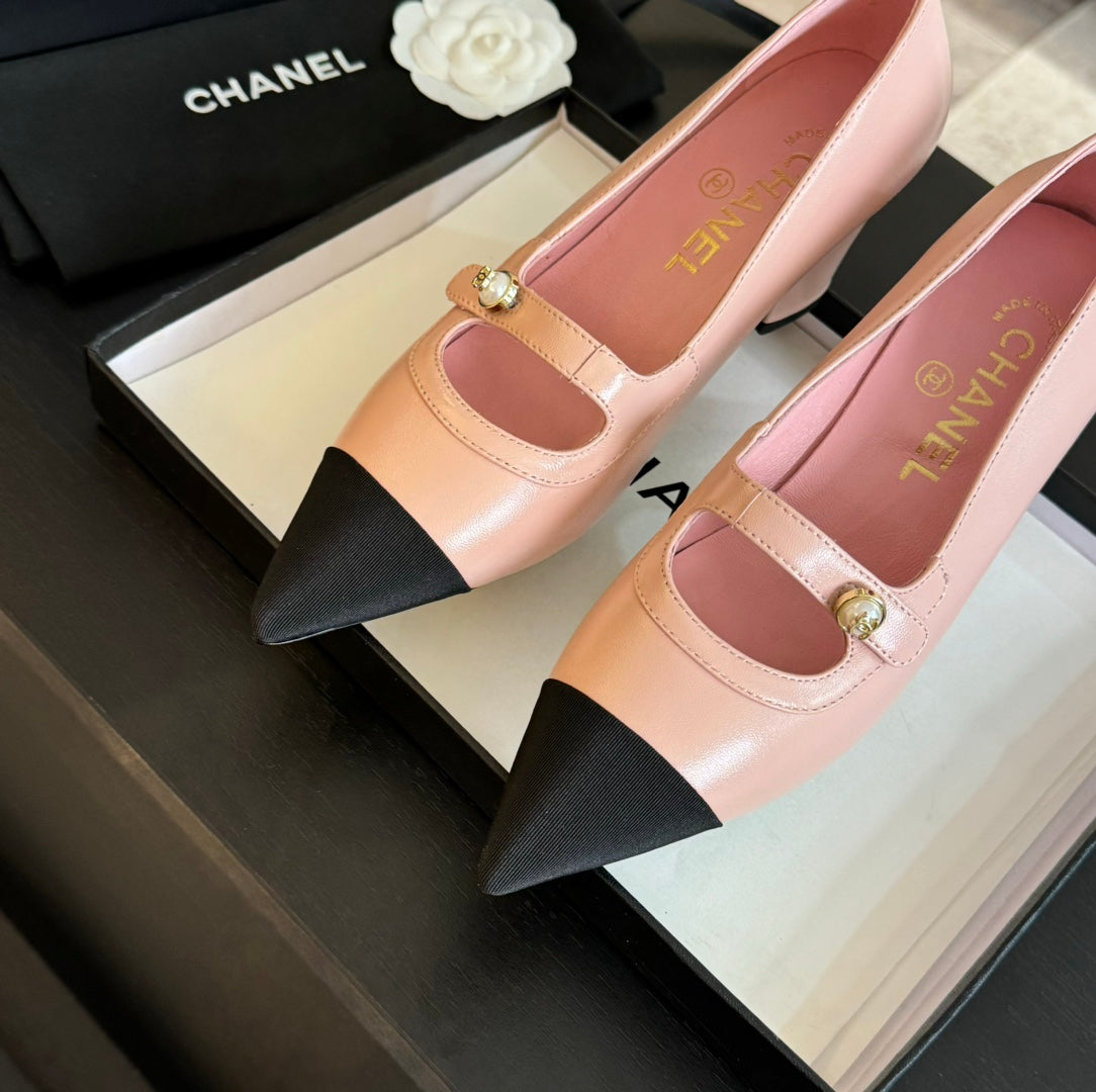 Double C WOMEN'S SHOES SPIRIT TOE Light Pink Lambskin - 35