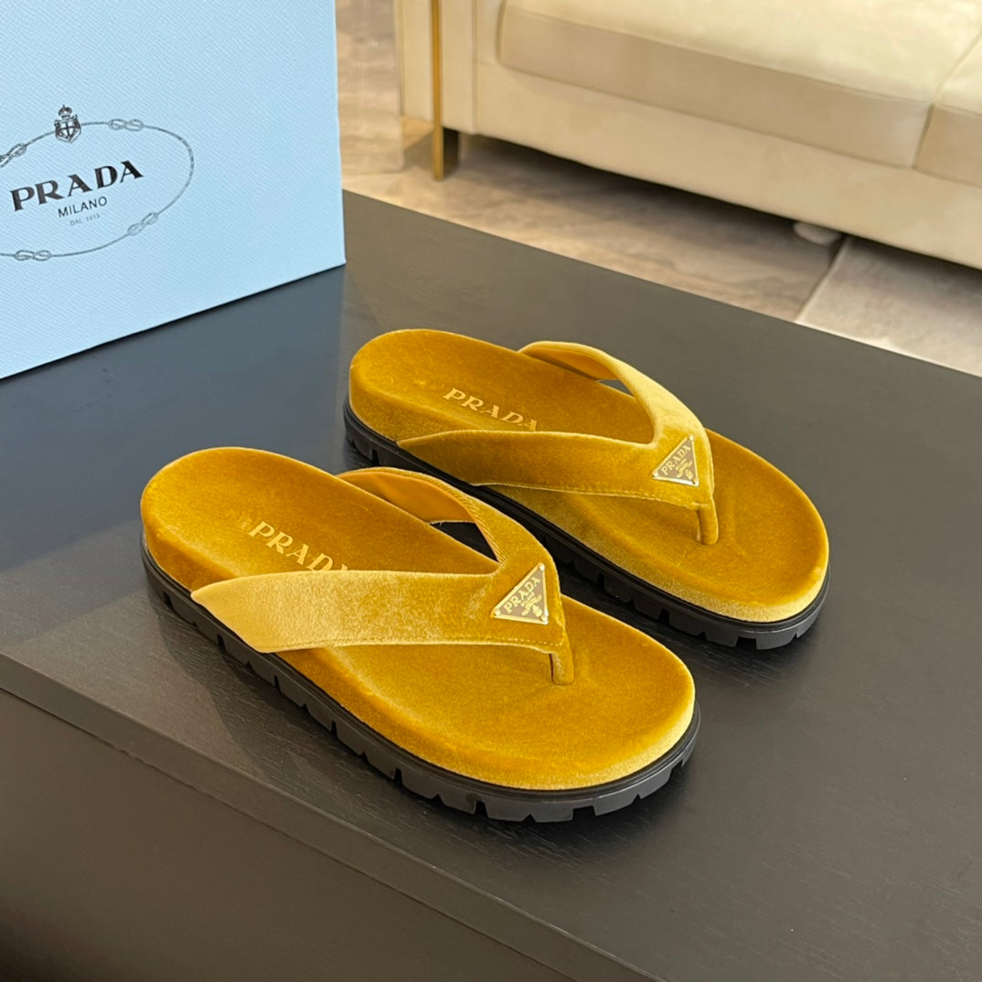 PRA RUBBER THONG SANDALS AMBER VELVET - 35