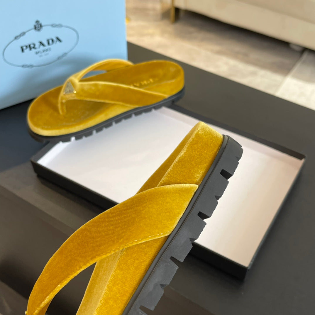 PRA RUBBER THONG SANDALS AMBER VELVET - 35