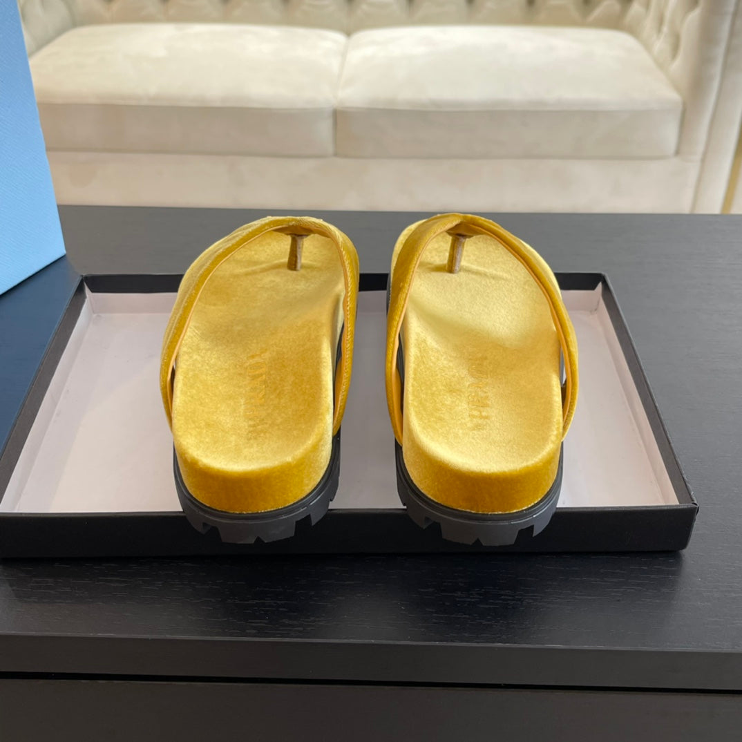 PRA RUBBER THONG SANDALS AMBER VELVET - 35