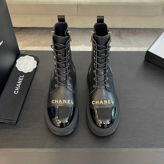 ANKLE BOOTS IN BLACK LAMBSKIN - 35