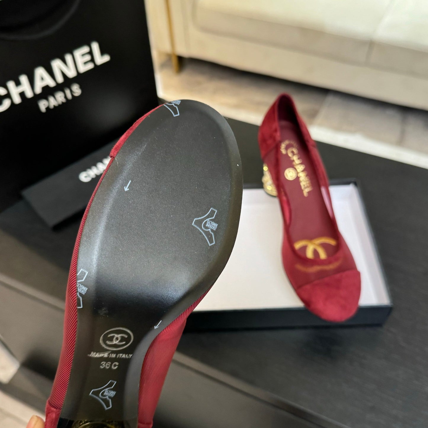 HIGH HEEL 85 MM SANDALS IN CHERRY RED SUEDE AND MESH - 35