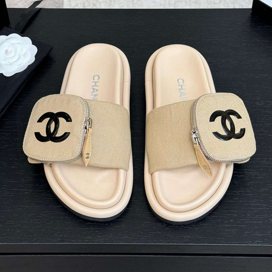 SLIDE IN LIGHT YELLOW DENIM FABRIC 45 MM - 35