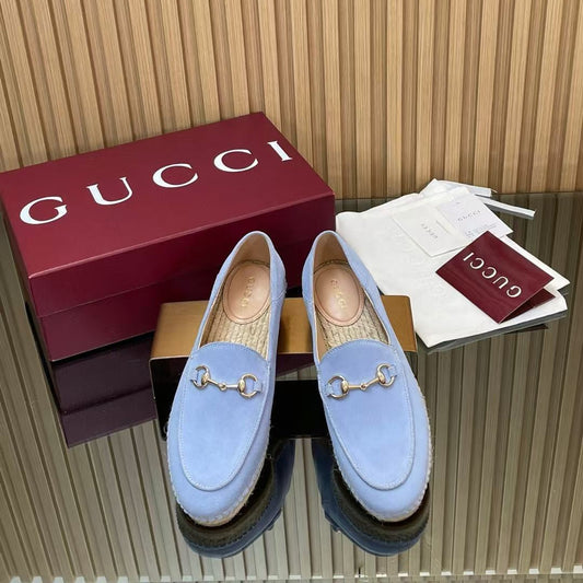 Лофери GUCCI 26S зі світло-блакитної замші
