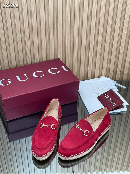 ЛОФЕРИ GUCCI 26S З ТЕМНО-ЧЕРВОНОЇ ЗАМШІ