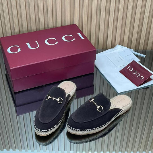GUCCI 26S МЮЛІ-ЛОФЕРИ З ЧОРНОЇ ЗАМШІ