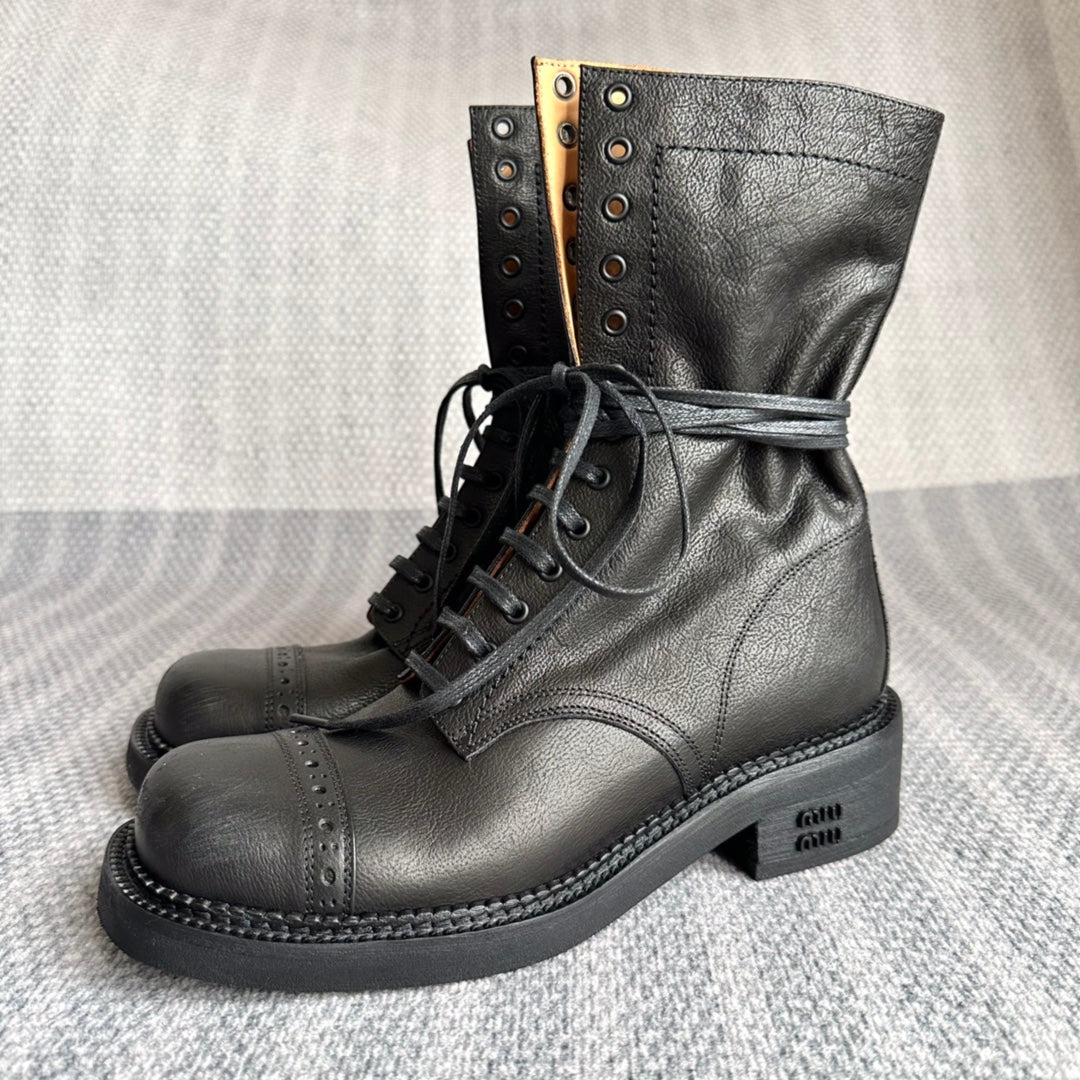 Boots Black Color Calfskin - 35