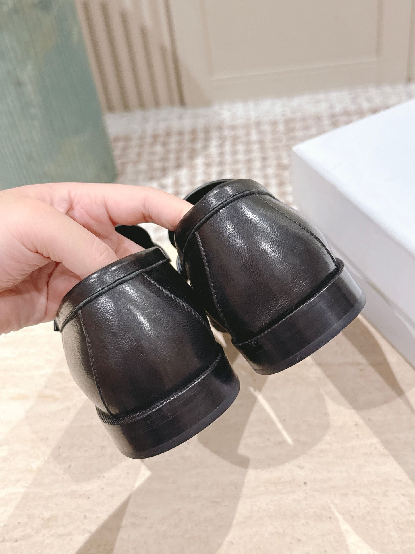 SL MOCCASINS LOAFER IN BLACK CALFSKIN - 35