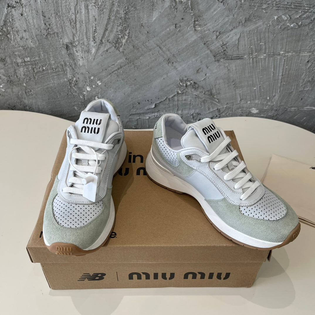 LIGHT GRAY MIX GRAY SNEAKERS COWHIDE - 35