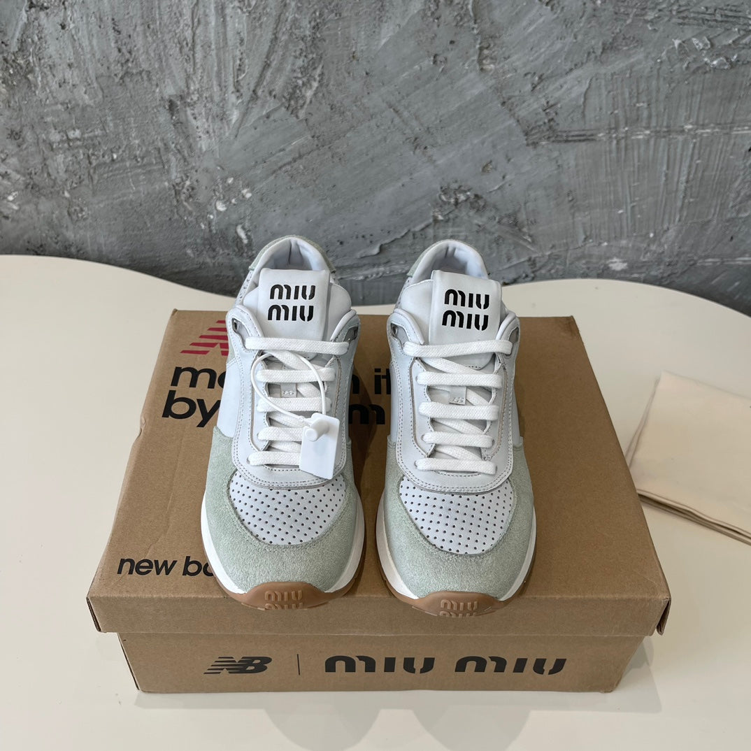 LIGHT GRAY MIX GRAY SNEAKERS COWHIDE - 35