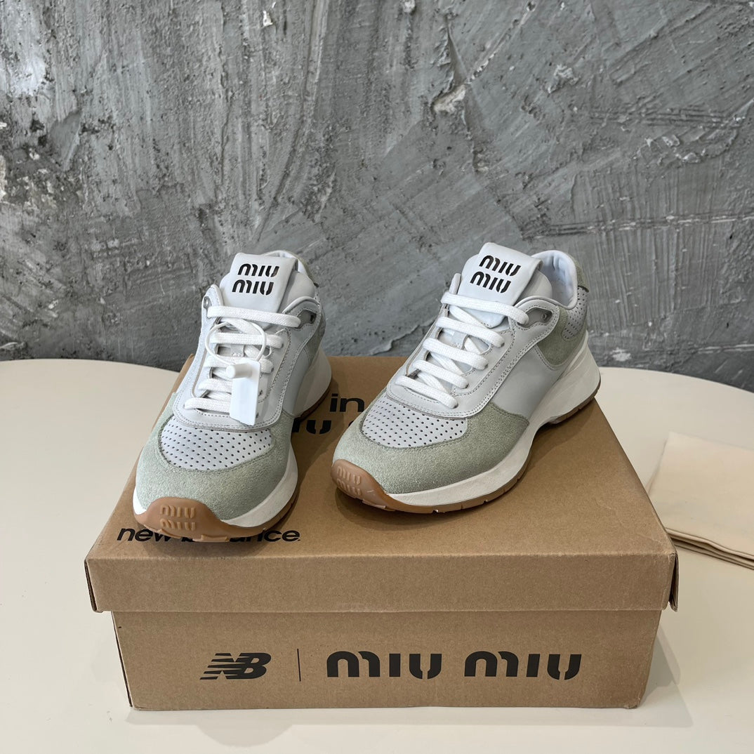 LIGHT GRAY MIX GRAY SNEAKERS COWHIDE - 35