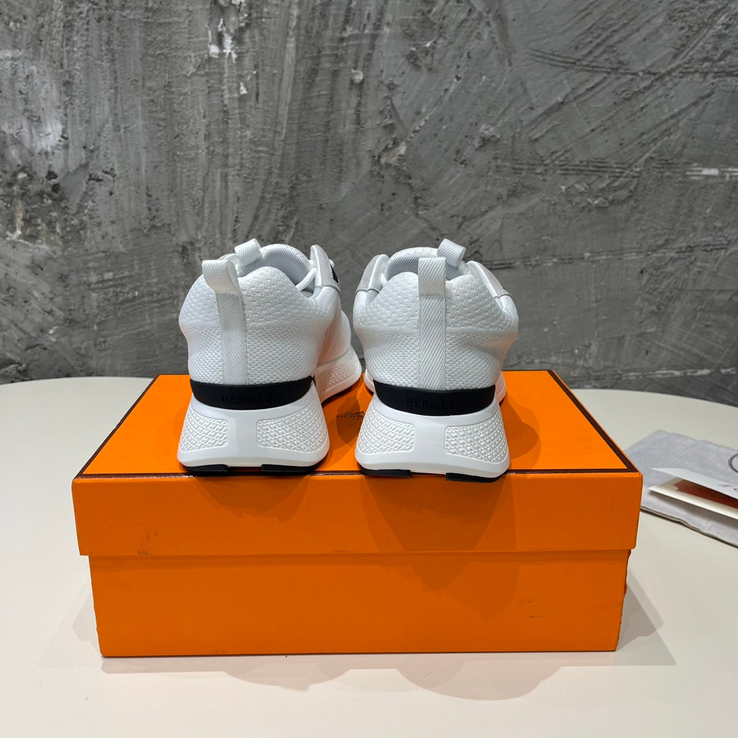 HEROS SNEAKERS WHITE MIX BLACK GOATSKIN - 35