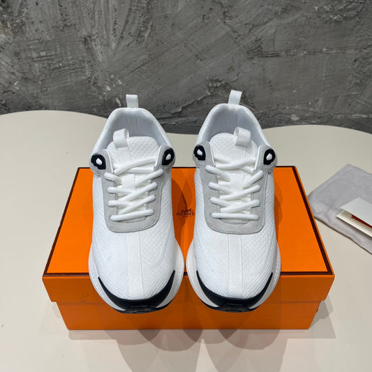 HEROS SNEAKERS WHITE MIX BLACK GOATSKIN - 35