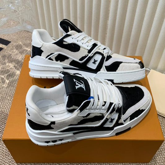 LV TRAINER SNEAKER BLACK MIX WHITE - 35