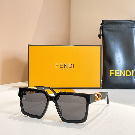 OVERSIZED FF DIAMONDS SQUARE FRAME SUNGLASSES FE40181 IN ACETATE - Dark purple