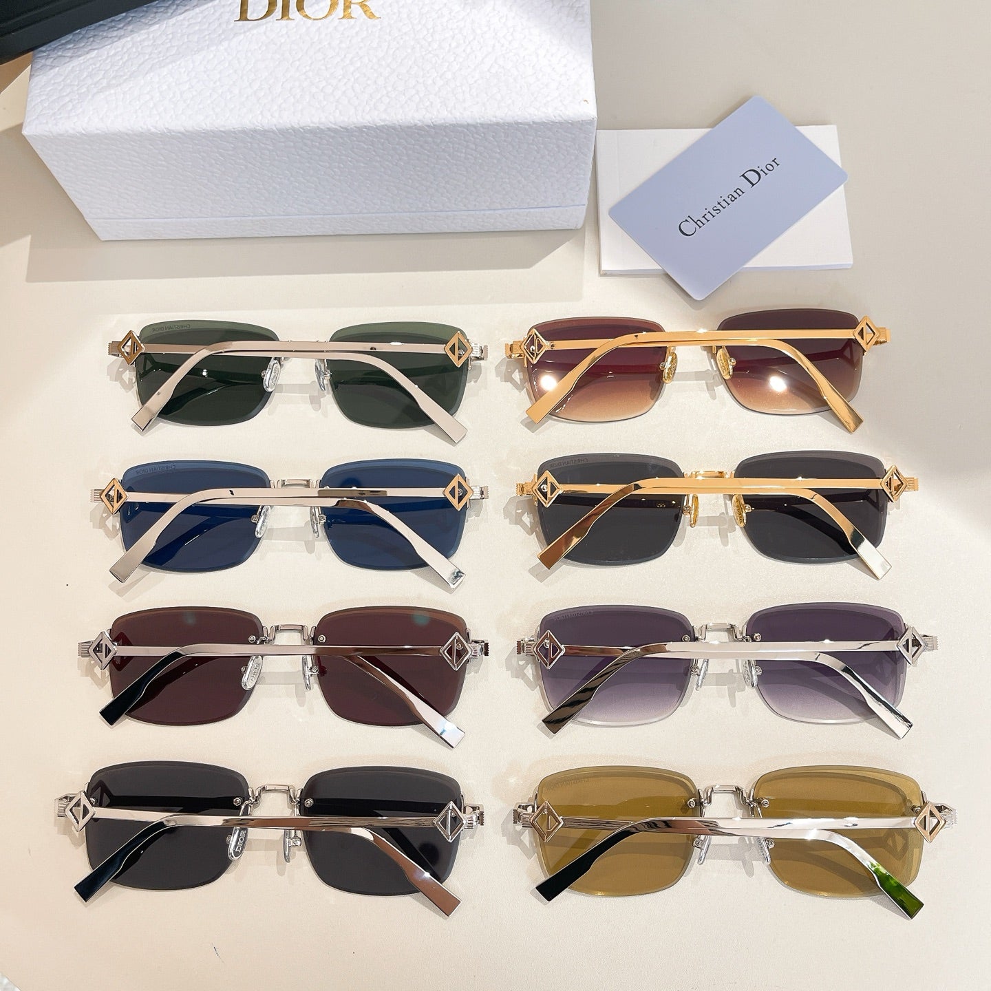 MONTAIGNE SUNGLASS CD DIAMOND S11U IN METAL - Silver/Brown