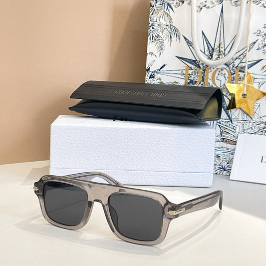 MONTAIGNE SUNGLASS DIORBLACKSUIT N2I IN ACETATE - Black Oblique Mask