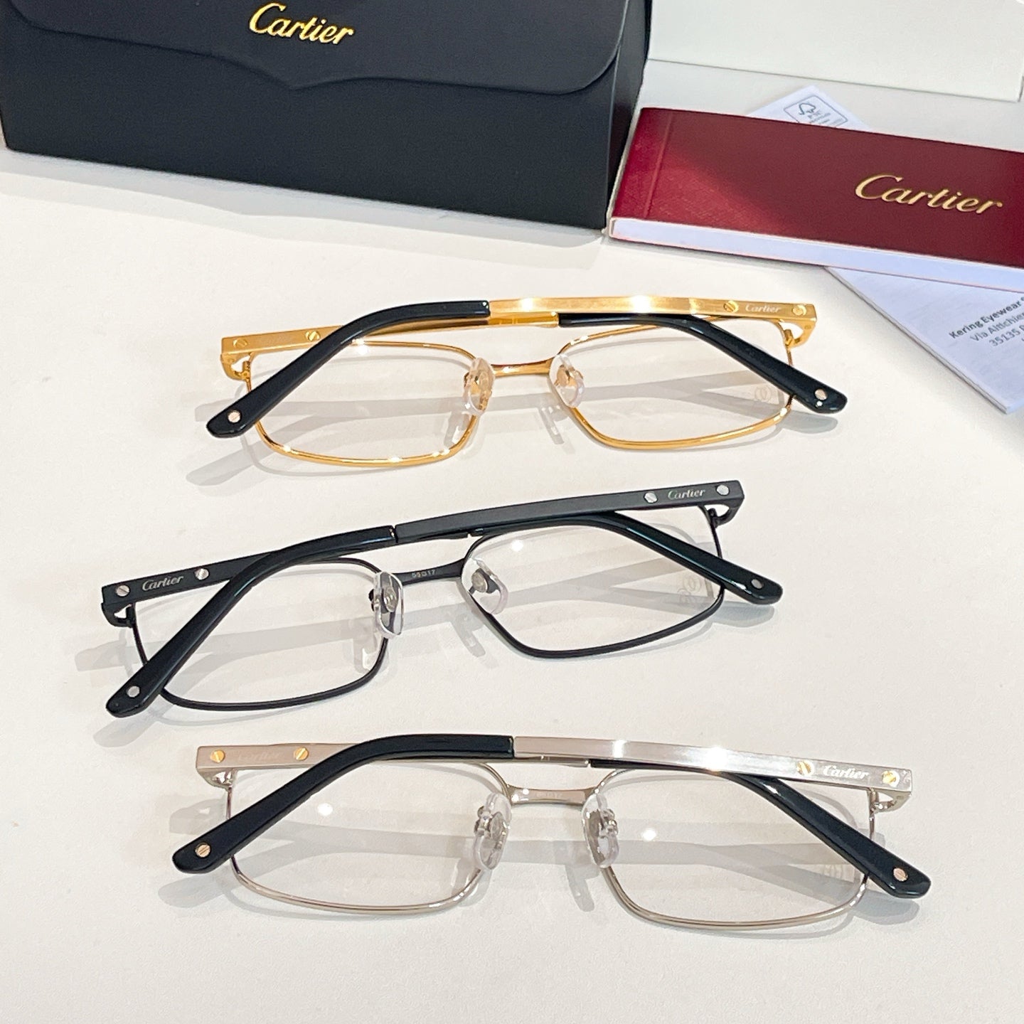 SANTOS RECTANGULAR FRAME SUNGLASSES CT0555OA IN METAL - Black
