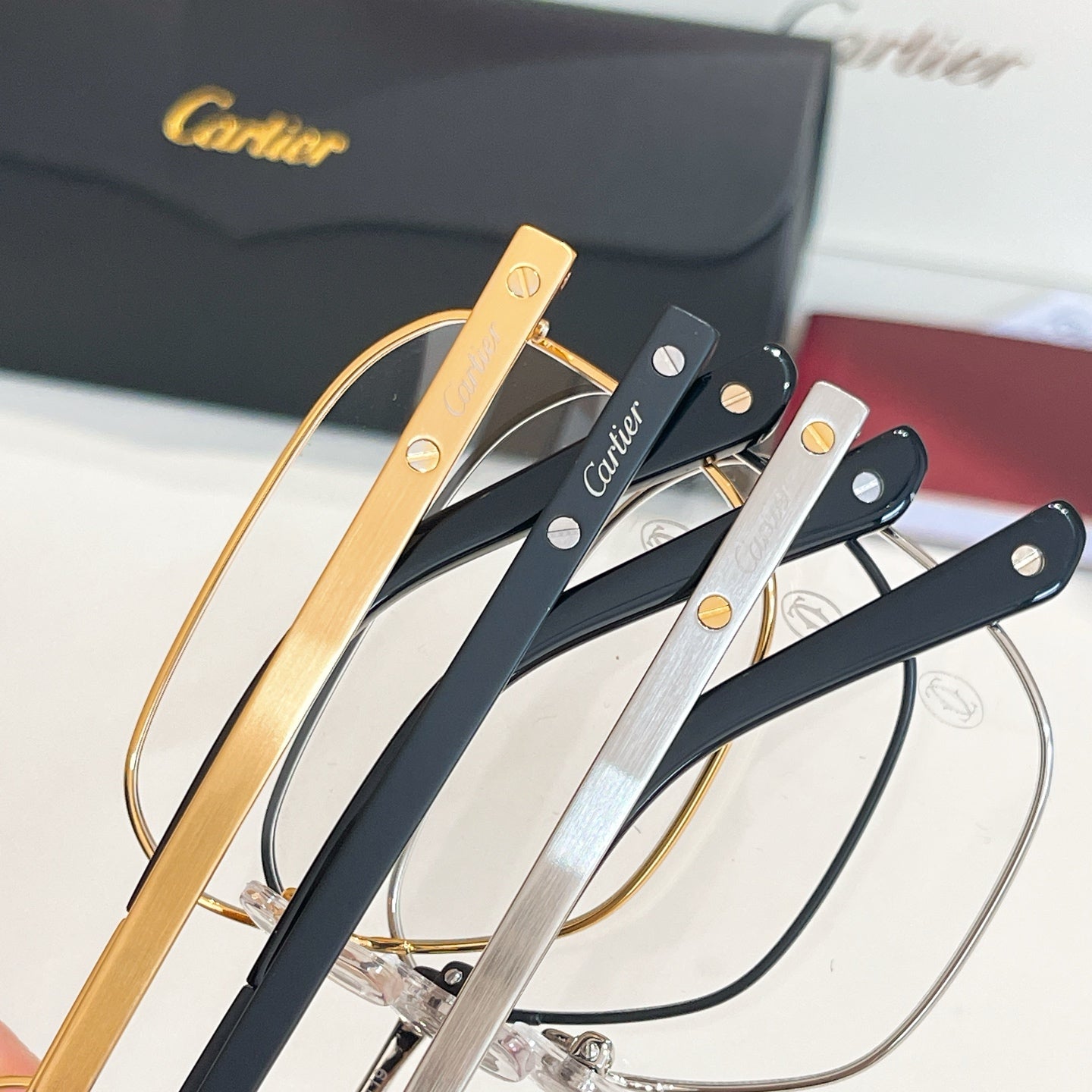 SANTOS SQUARE FRAME SUNGLASSES CT0553O IN METAL - Black