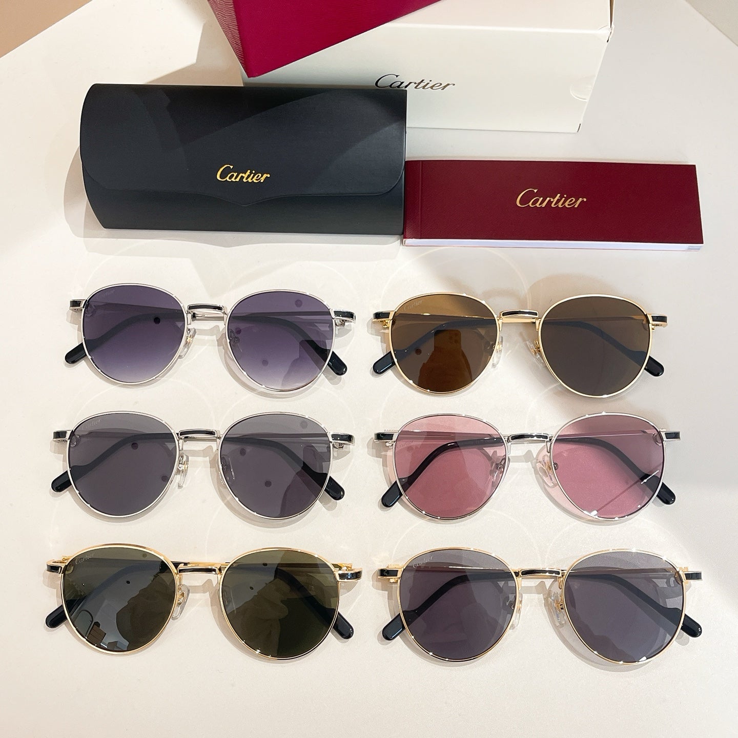 PREMIÈRE ROUND FRAME SUNGLASSES CT0335S IN METAL - Silver/ purple