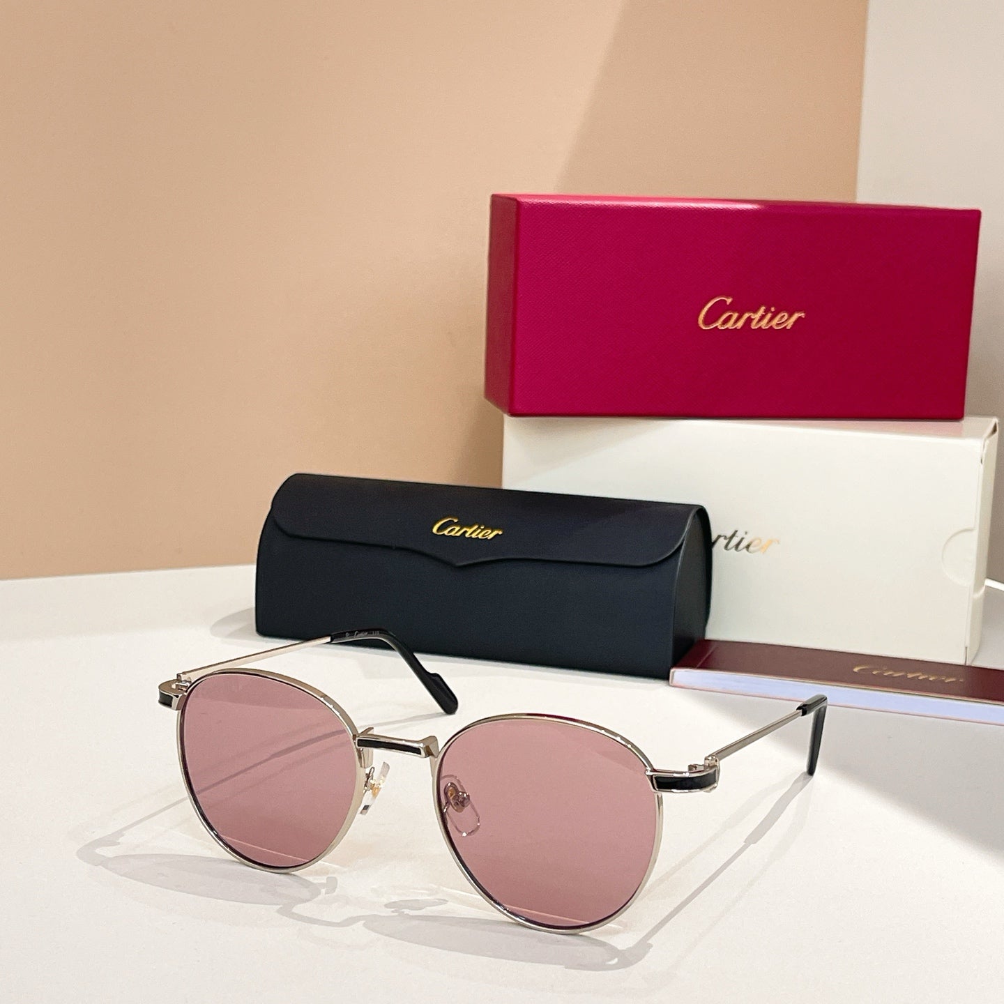 PREMIÈRE ROUND FRAME SUNGLASSES CT0335S IN METAL - Silver/ purple