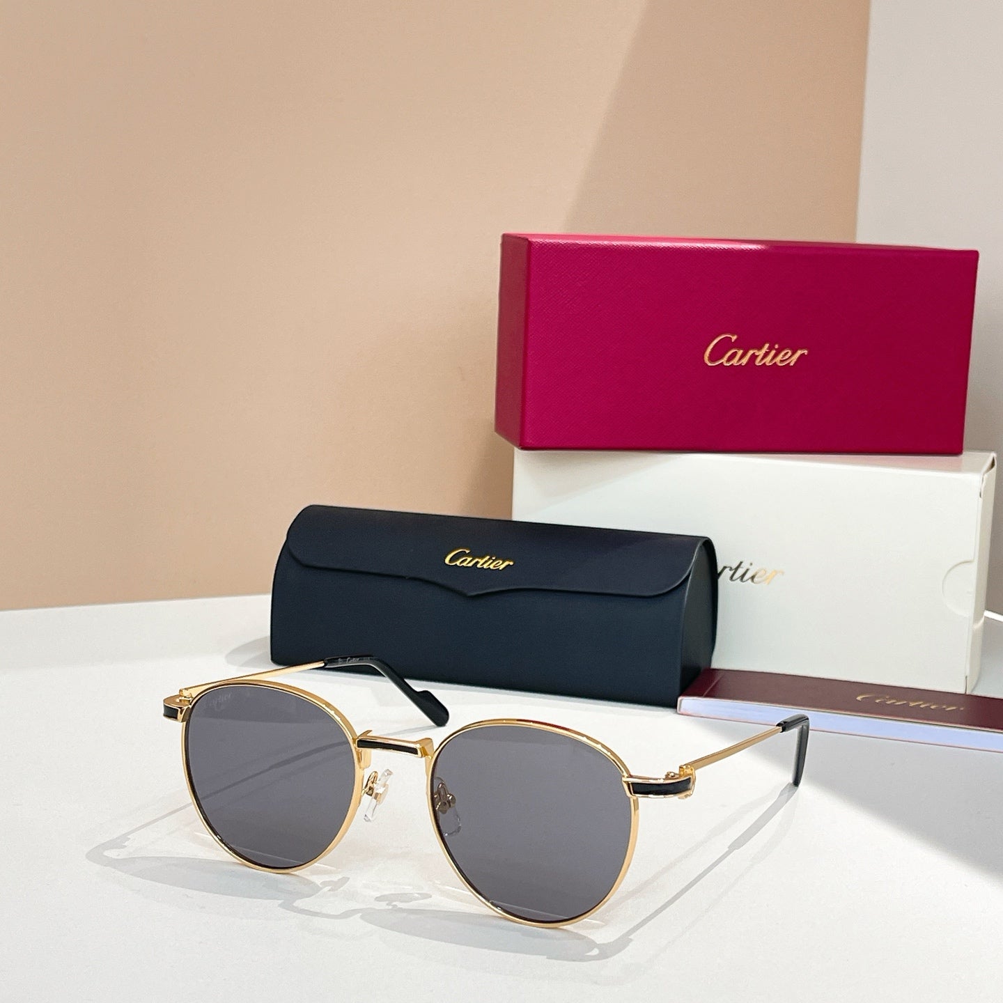 PREMIÈRE ROUND FRAME SUNGLASSES CT0335S IN METAL - Silver/ purple