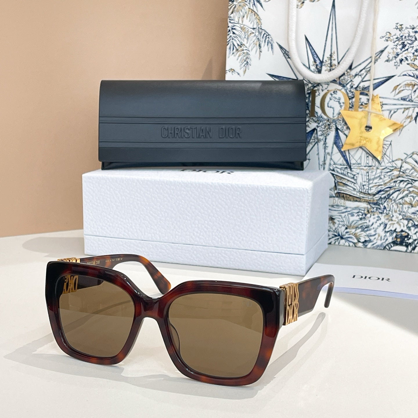 MONTAIGNE SUNGLASS MISSDIORS2F 581617 IN ACETATE - Red