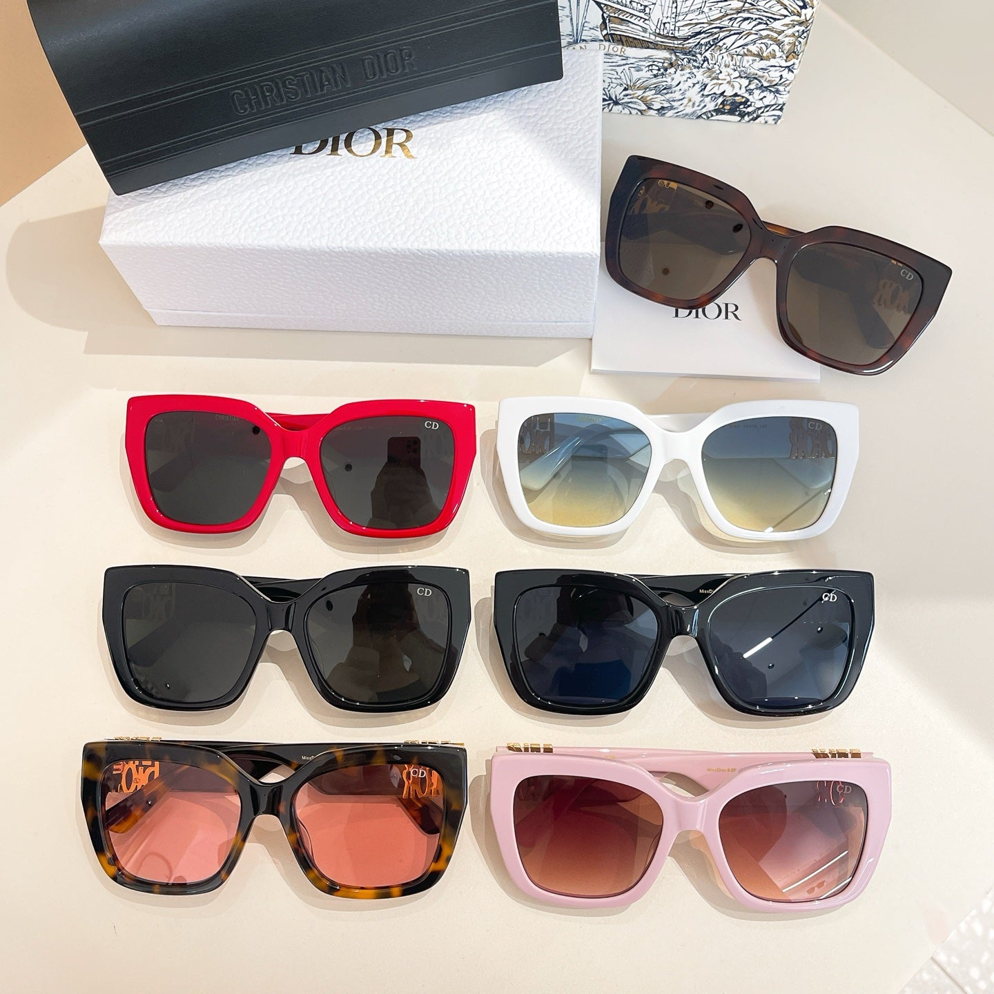 MONTAIGNE SUNGLASS MISSDIORS2F 581617 IN ACETATE - Red