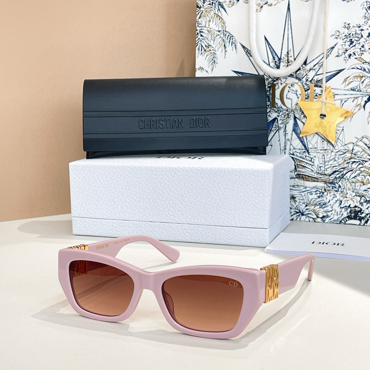 MONTAIGNE SUNGLASS MISSDIORS1F 581621 IN ACETATE - Red