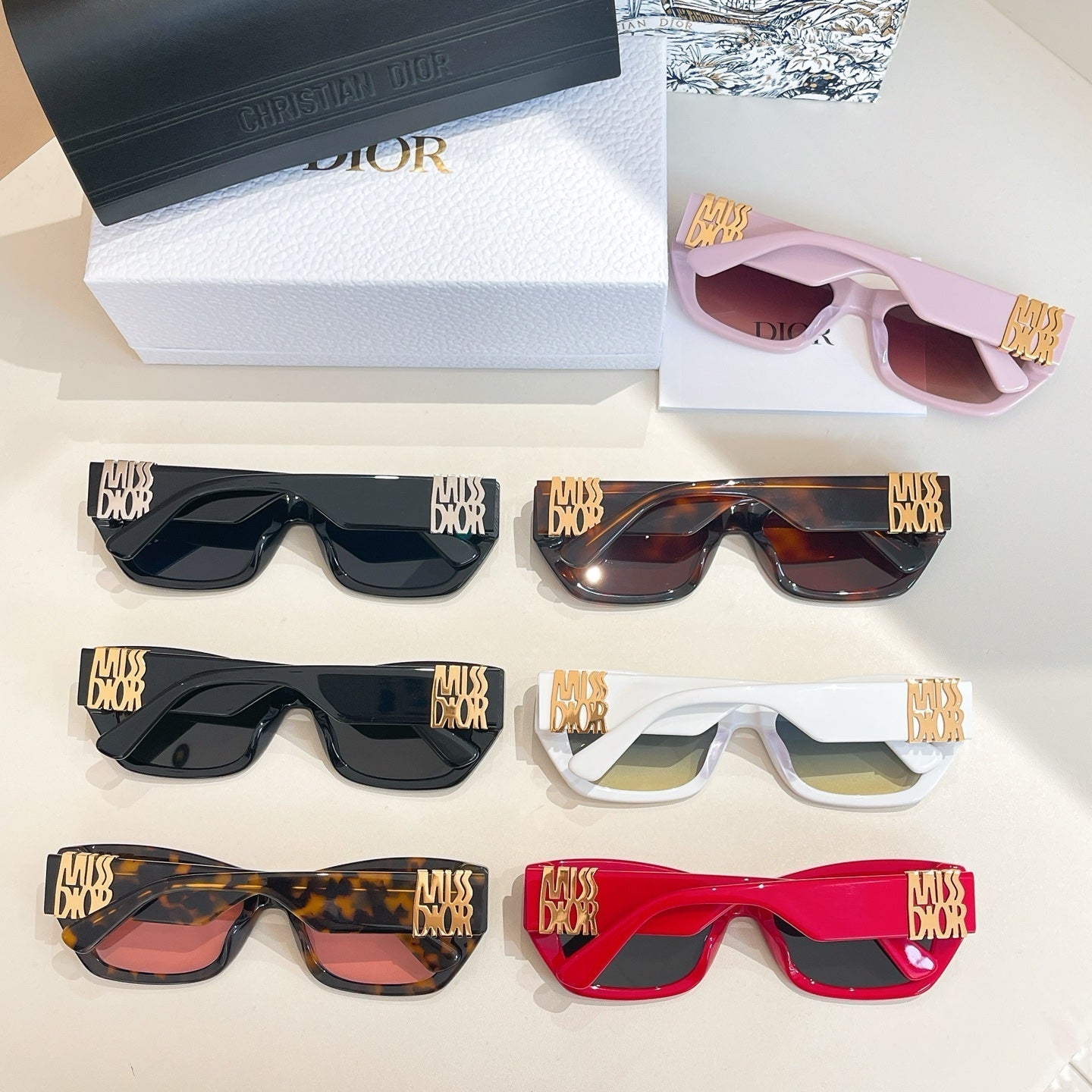 MONTAIGNE SUNGLASS MISSDIORS1F 581621 IN ACETATE - Red