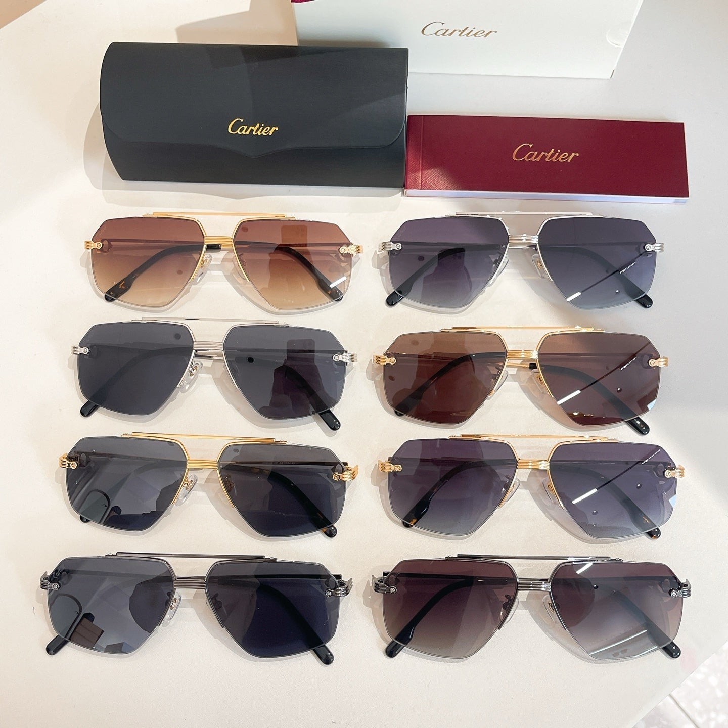 PREMIÈRE PILOT FRAME SUNGLASSES CT0426 IN METAL - Gold/ tan