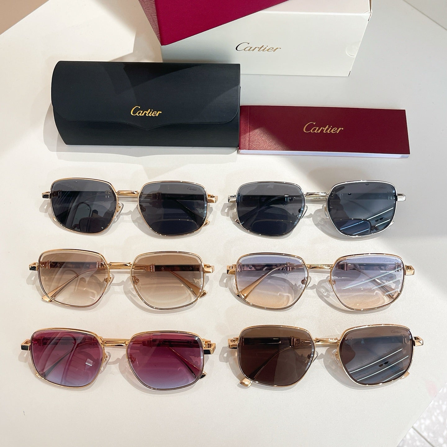 PREMIÈRE SQUARE FRAME SUNGLASSES CT0485S IN METAL - Gold/ smoke