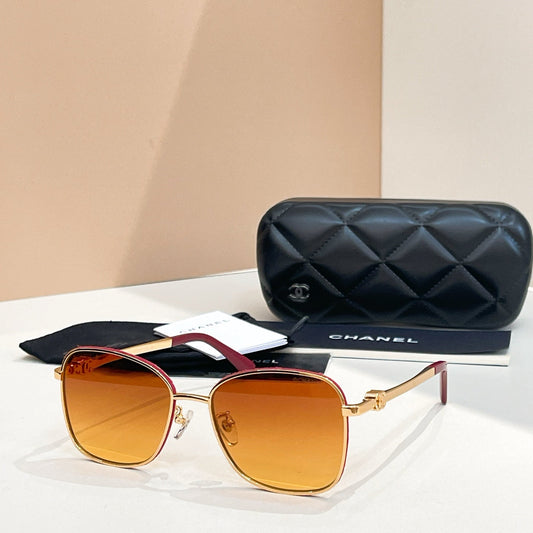 SQUARE SUNGLASSES CH4289Q IN METAL - Gold/Orange