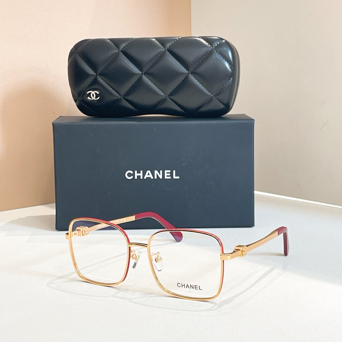 RECTANGULAR SUNGLASSES CH2219 IN METAL - Black/Silver