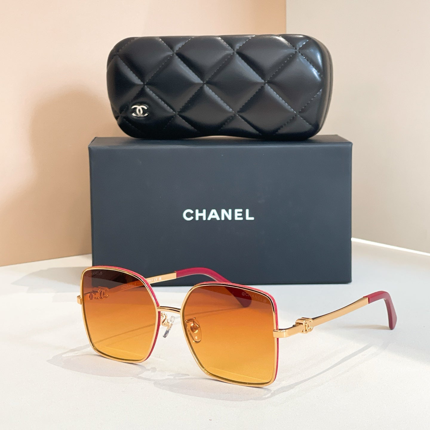 SQUARE SUNGLASSES CH4288Q IN METAL - Black/Silver