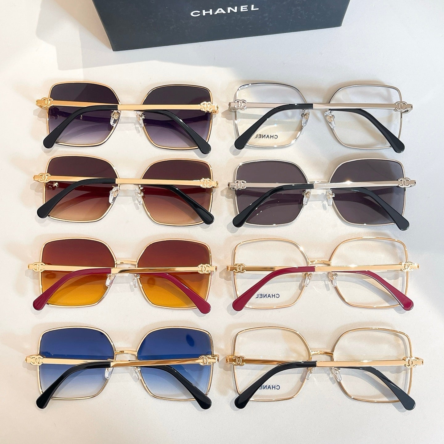 SQUARE SUNGLASSES CH4288Q IN METAL - Black/Silver
