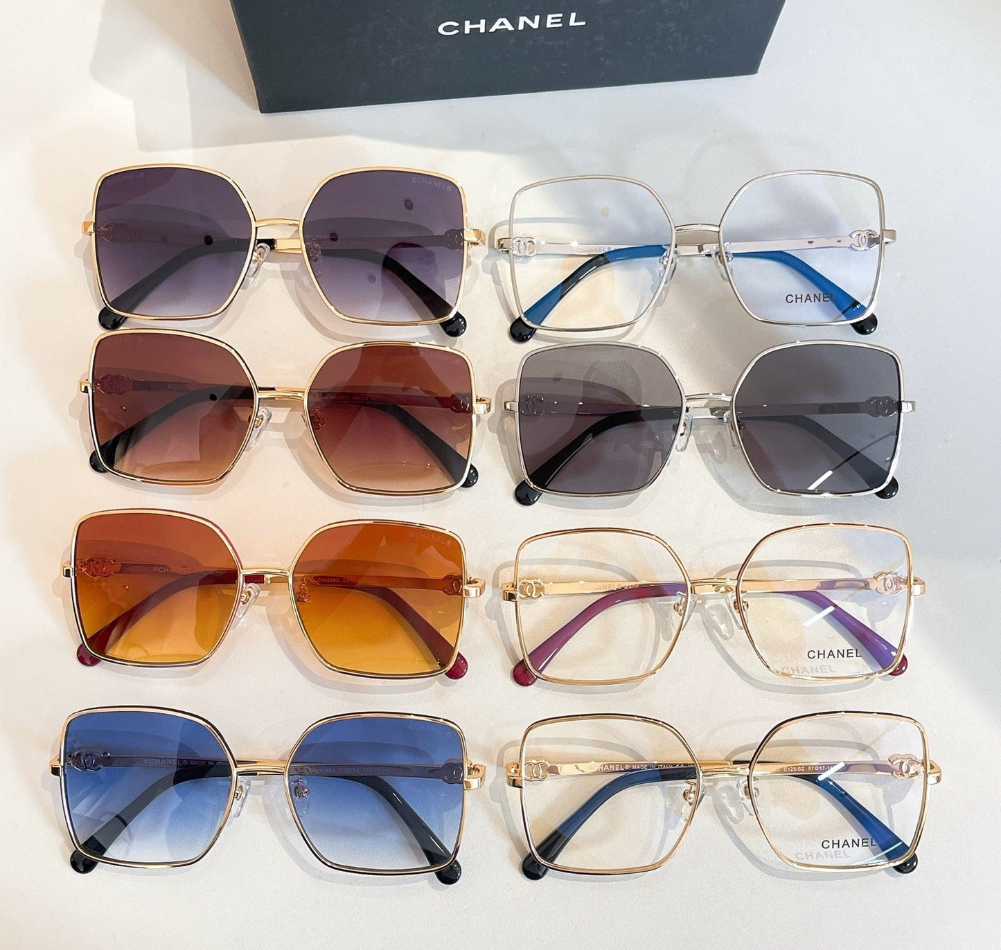 SQUARE SUNGLASSES CH4288Q IN METAL - Black/Silver