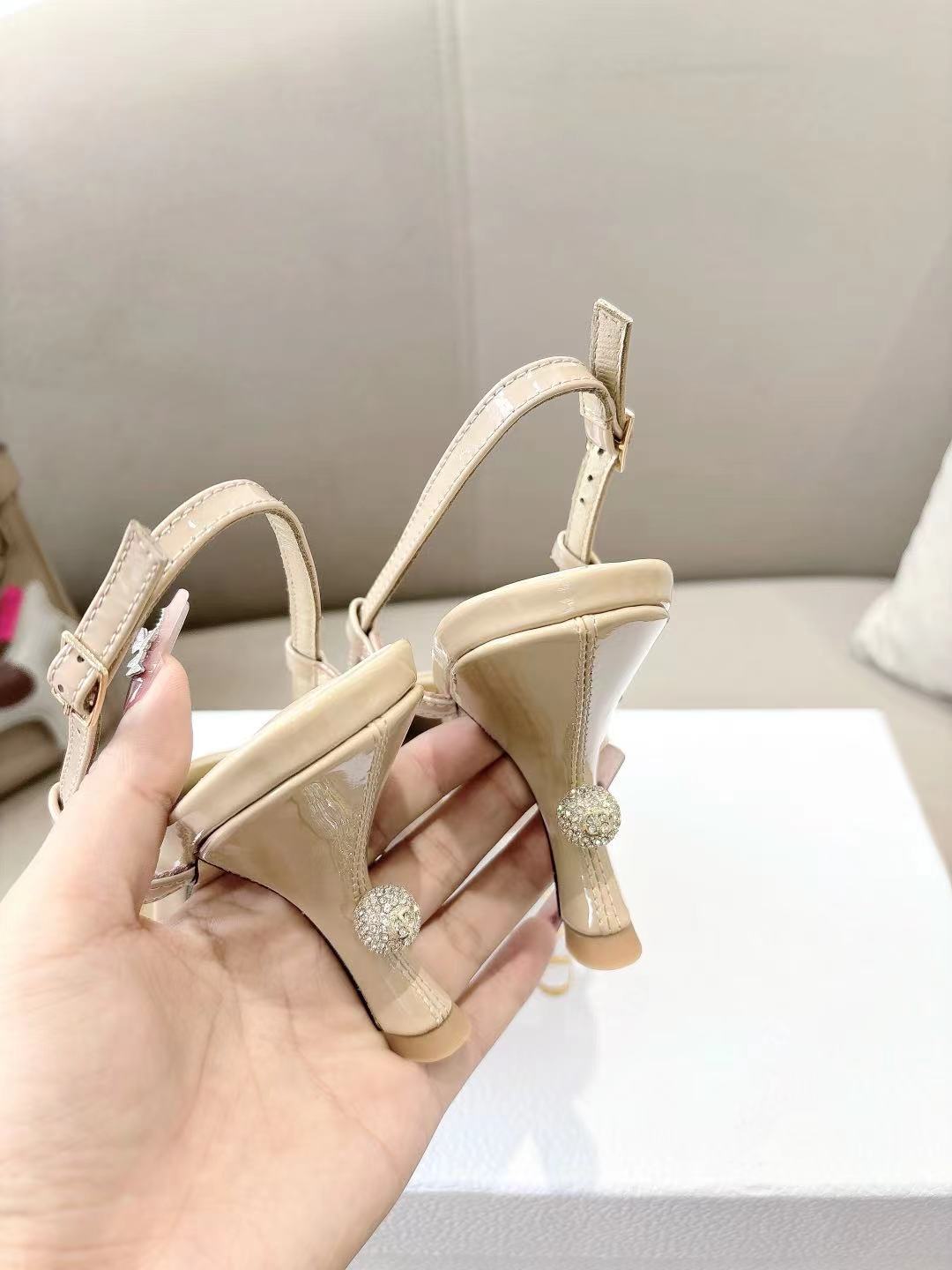 MY DD SLINGBACK PUMP 85MM IN BEIGE CALFSKIN - 35