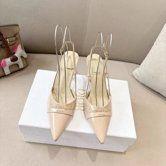 MY DD SLINGBACK PUMP 85MM IN BEIGE CALFSKIN - 35