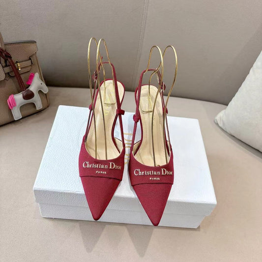MY DD SLINGBACK PUMP 85MM IN RED DENIM - 35