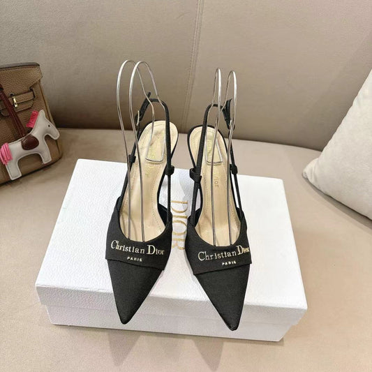 MY DD SLINGBACK PUMP 85MM IN BLACK DENIM - 35
