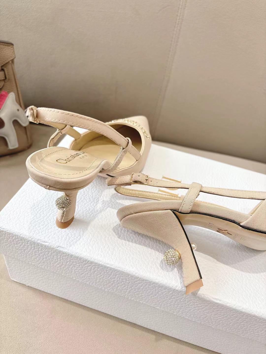 MY DD SLINGBACK PUMP 85MM IN BEIGE DENIM - 35