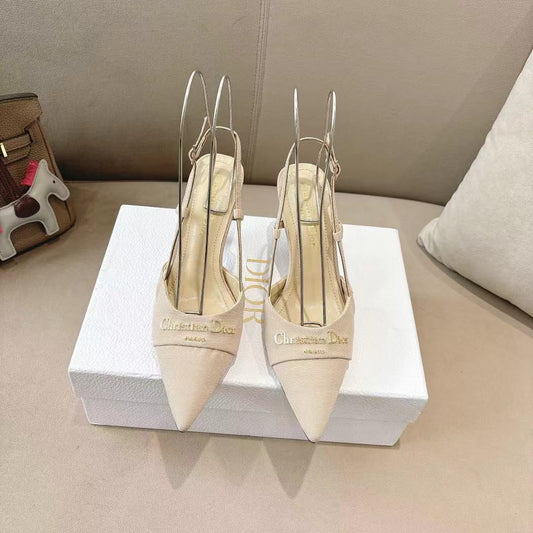 MY DD SLINGBACK PUMP 85MM IN BEIGE DENIM - 35