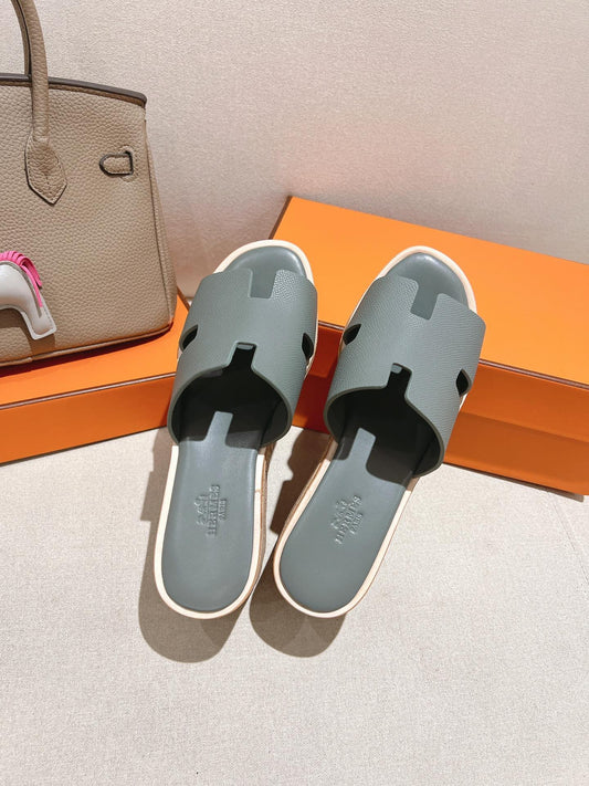 HM 25S HIGH WEDGE SANDALS IN GREY LAMBSKIN STYLE 7 - 35
