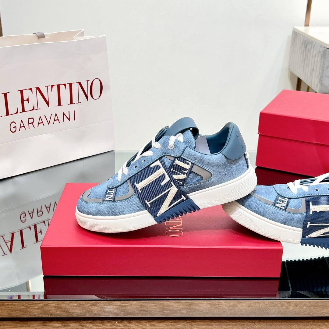 VALENTINO 25S GARAVANI VL7N SNEAKERS IN BLUE DENIM - 35