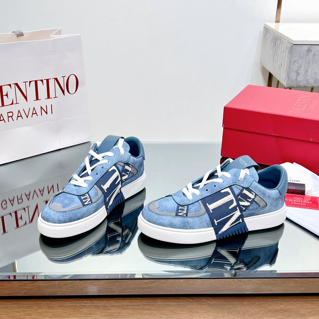 VALENTINO 25S GARAVANI VL7N SNEAKERS IN BLUE DENIM - 35